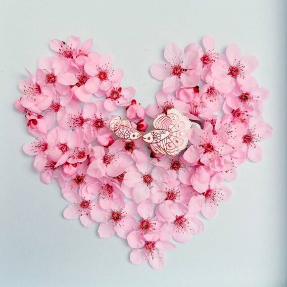 Betta Fish Enamel Pin Set - Sakura Halfmoon - Nature Jewelry - Celestial Brooch - Picture 4 of 6